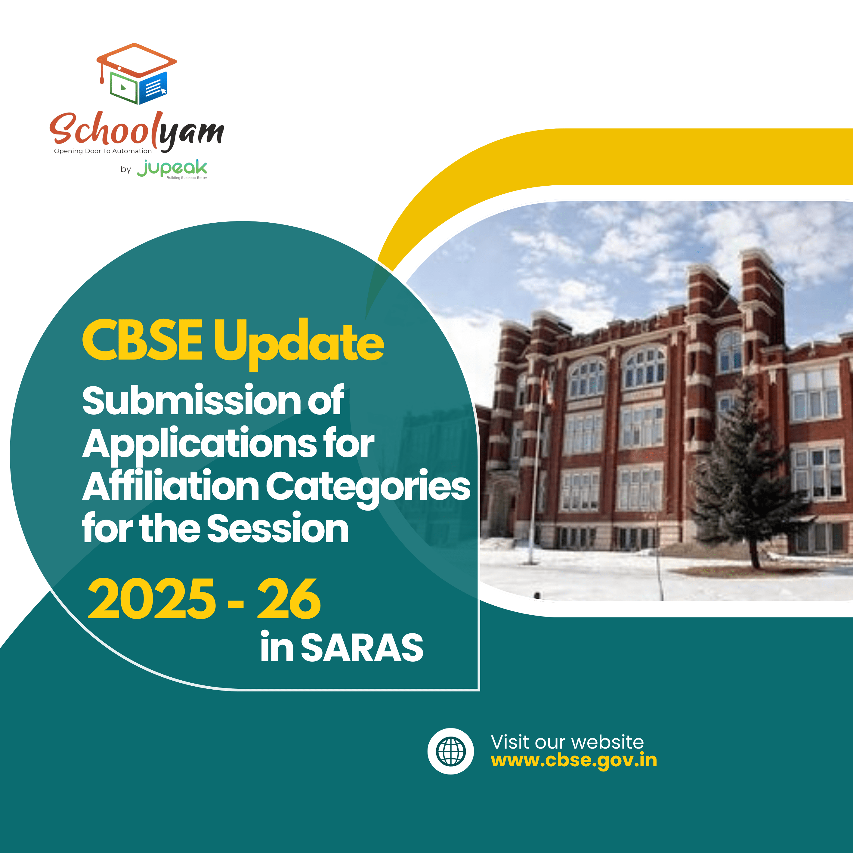 CBSE Update Submission of Applications for Affiliation Categories for